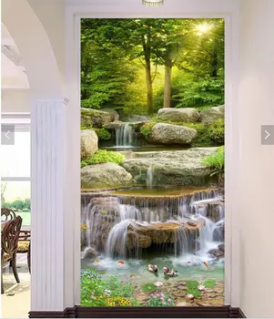 3d обои для комнаты на заказ из нетканого материала фото горные водопады проточная вода картина на крыльце фото 3d настенные фрески обои