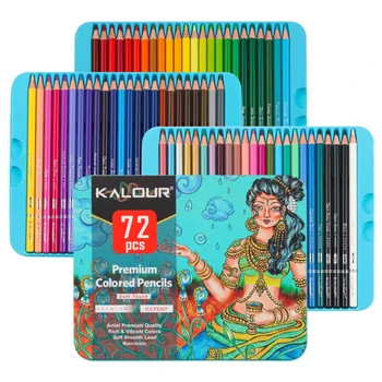 72 Цвета, профессиональный набор маслянистых цветных карандашей, Детский художественный эскиз, кисть для раскрашивания, специальные канцелярские принадлежности для рисования