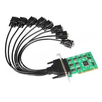 8 Портов последовательной платы расширения PCI RS232 COM DB9 Pin 1058 Чипсет с кабелем