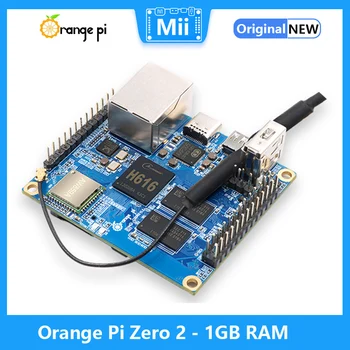 Orange Pi Zero 2 1GB Allwinner H616 Плата разработки с открытым исходным кодом, Bluetooth + WiFi Одиночный мини-ПК-планшет, работает под управлением ОС Android и Linux