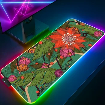 RGB коврик для мыши AK Wild Lotus Светящийся коврик для мыши Игровой настольный коврик для клавиатуры и мыши светодиодный коврик для мыши Большой