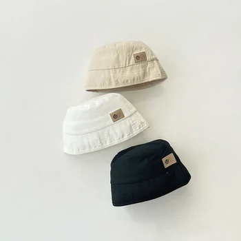 Детская шляпа Корейская версия весенней модной Широкополой шляпы для мальчиков и девочек, Уличная Пляжная Солнцезащитная шляпа с козырьком, Детская шляпа Рыбака