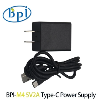 Зарядное устройство Banana Pi BPI-M4 5V2A + Кабель Type-C, Адаптер питания, аксессуары для ЕС И США