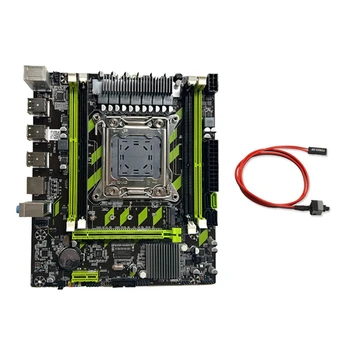 Материнская плата X79G для ПК + кабель переключения LGA2011 4XDDR3 RECC Слот оперативной памяти M.2 NVME PCIE X16 6XUSB2.0 SATA3.0 Серверная материнская плата