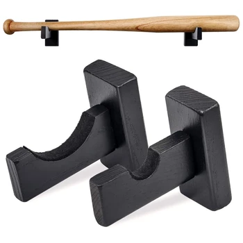 Настенное крепление для дисплея бейсбольной биты, держатели для битой на стене, прочные с войлочной подкладкой и винтами, крепление для битой на стену