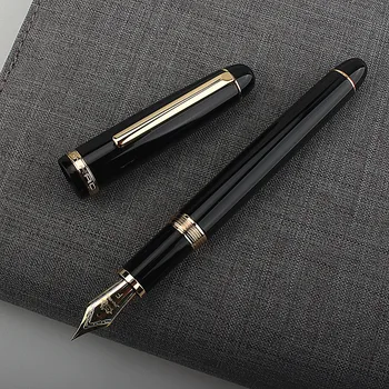 Новая Металлическая авторучка JinHao X350 с золотым зажимом EF 0,38 мм F с наконечниками, офисные школьные принадлежности, каллиграфические ручки для письма