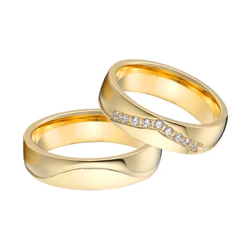 Обручальные кольца для мужчин и женщин, пары, союз влюбленных, модные украшения на палец, кольца с покрытием из 18-каратного золота