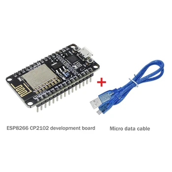 Однокристальная плата ESP8266 CP2102 + USB-кабель ESP-12E MCU ESP8266 Nodecu Lua V3 Плата для разработки Интернета вещей WIFI