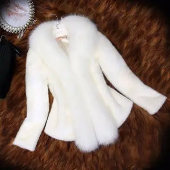 Пальто для женщин 2023, Осенне-зимняя куртка с длинными рукавами из искусственной лисы для женщин, зимняя одежда для женщин