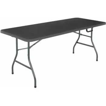 Складной стол Cosco 6 футов для раскладывания по центру, черная уличная мебель, небольшой стол для кемпинга, стол для пикника