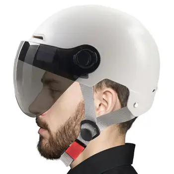 Универсальный Мотоциклетный шлем Для Мужчин И Женщин, шлем для электромобиля, полушлем с открытым лицом, Оборудование для взрослых, Электрический Велосипед, Скутер